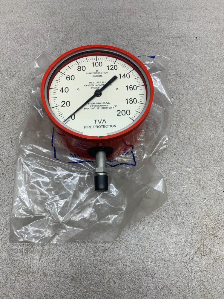NEW PERMA-CAL INDUSTRIES 121N1D06R21-1 PRESSURE GAUGE 121NID06R21-1