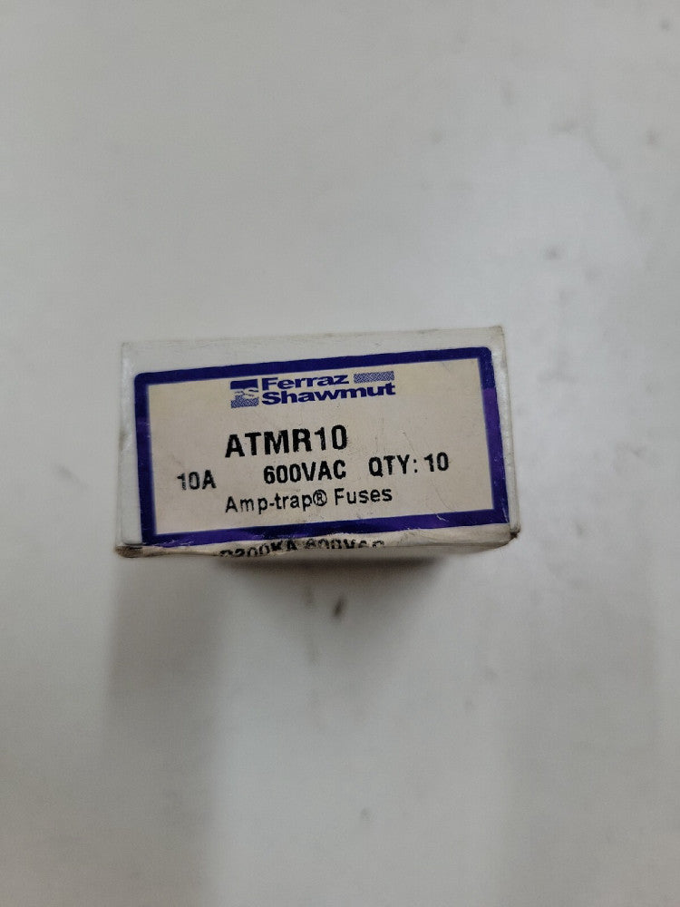 1 BOX Ferraz Shawmut ATMR10 ATMR-10 Fast Acting Fuse 10 Amp 600V Class-CC  NEW