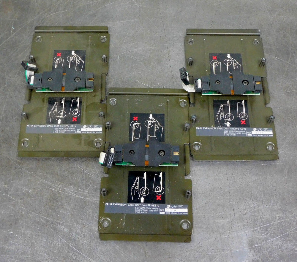 IDEC PFJ-EB1U Expansion Base Plate 31310 for FA-1J Lot of Three (3)