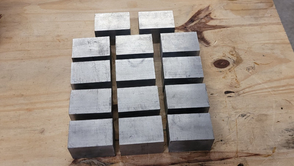 Lot Of 14 Stainles Steel Stock Pieces 1.5 X 1.5 X 2.25"