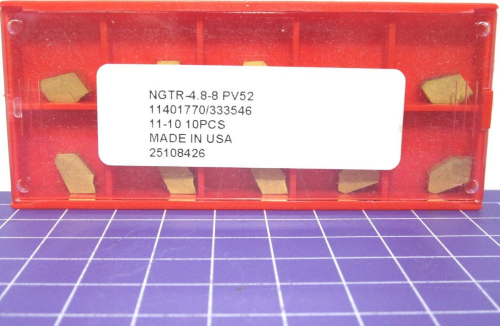 Made In USA NGTR-4.8-8 PV52 Carbide Cutoff Inserts Pack Of 10