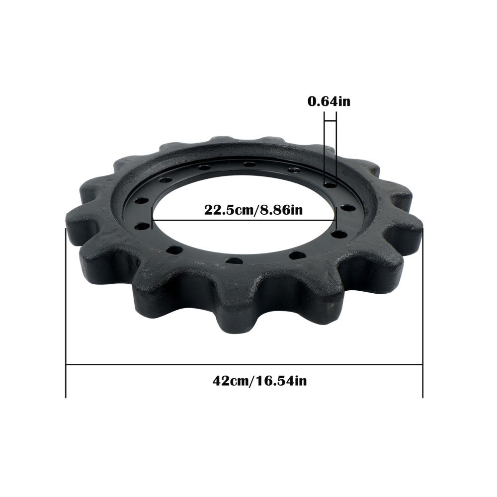 LABLT 304-1870 Track Sprocket for CAT 259D Track Loader 12 Bolt Hole,15 Tooth