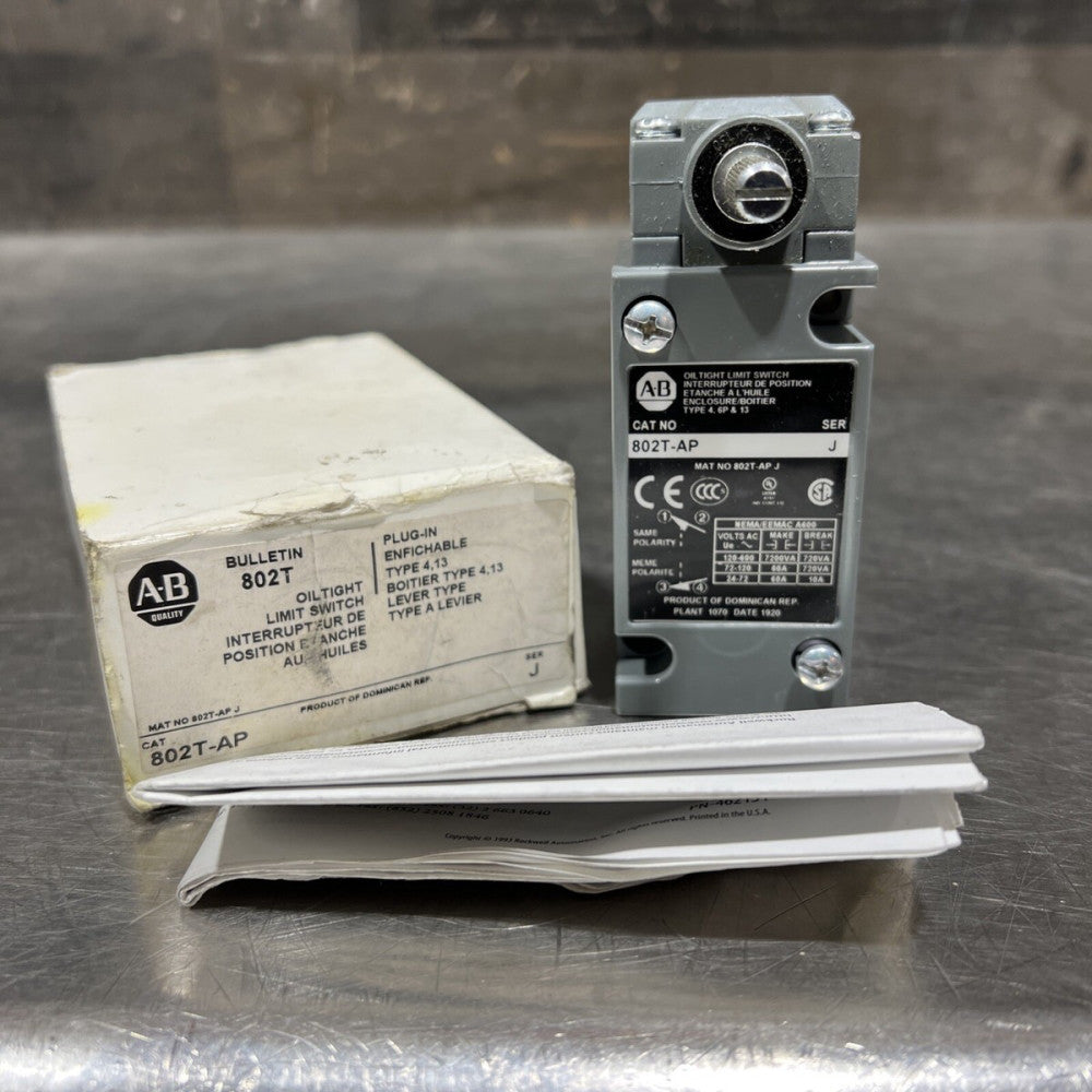 Allen-Bradley 802T-AP Oil Tight Limit Switch 802TAP Nos Surplus