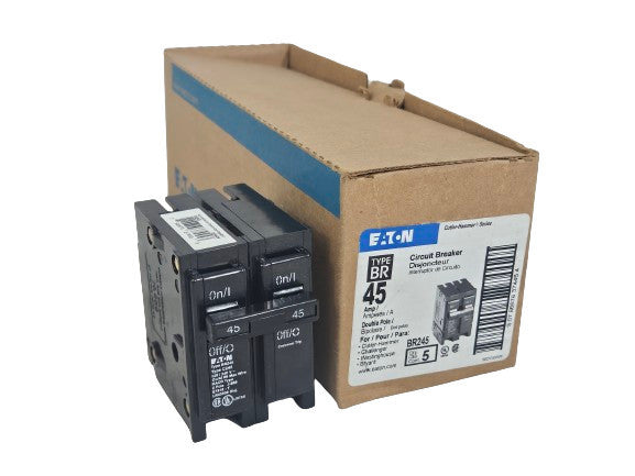 Eaton BR245 45A 10kAIC @ 240V 2-Pole Residential Circuit Breaker (QTY 1)