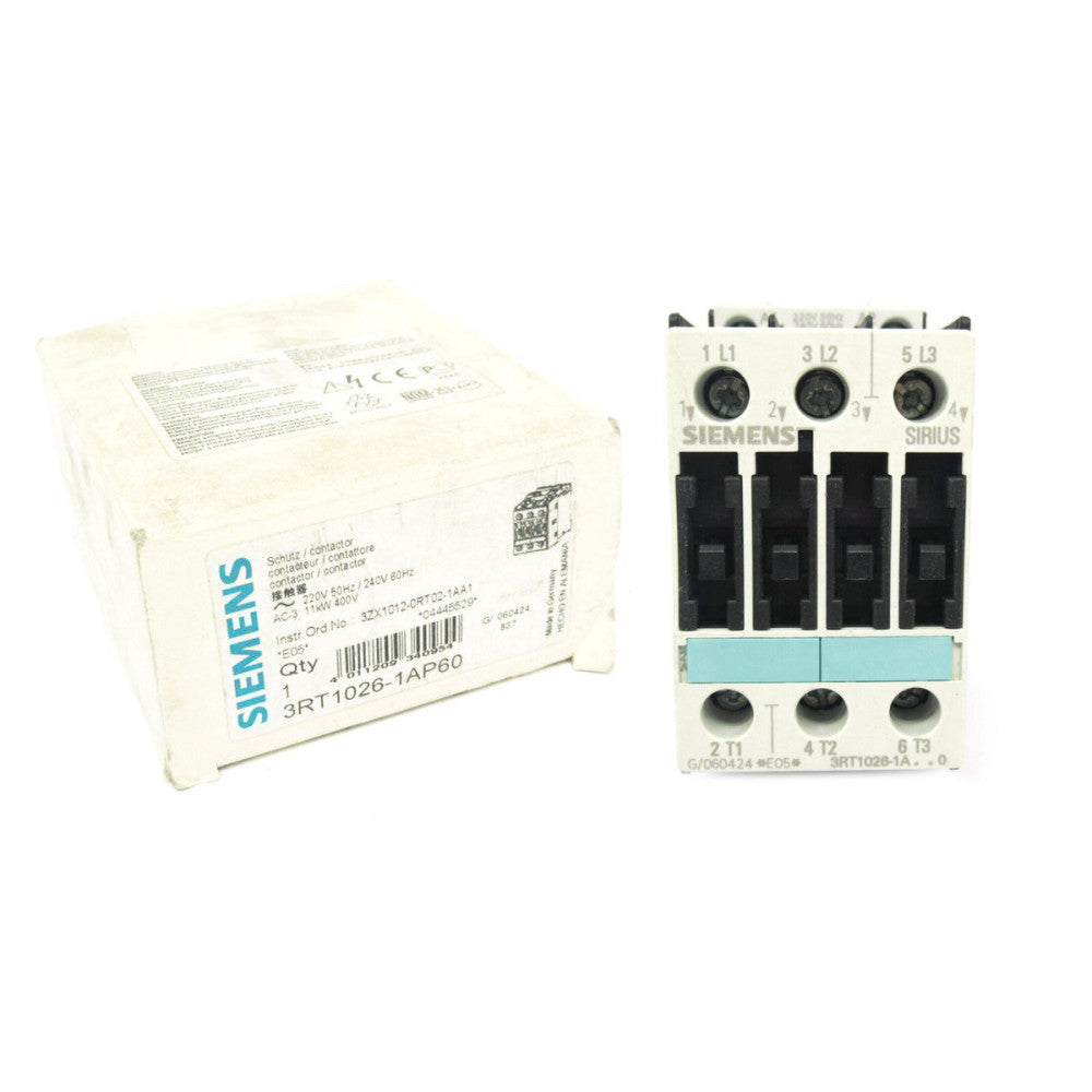 NEW IN BOX Siemens 3RT1026-1AP60 Contactor 220/240V 50/6Hz