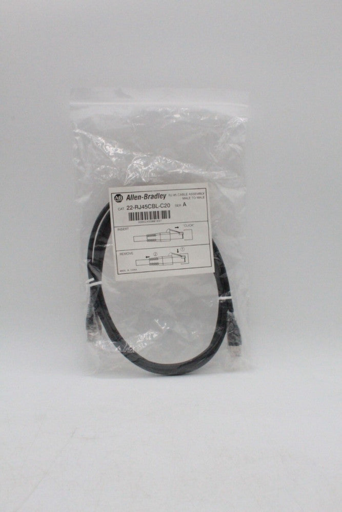 Allen-Bradley 22-RJ45CBL-C20 Male to Male Cable Assembly
