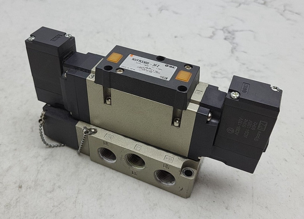 Smc NVFR3300-3FZ Solenoid Valve 0.2-0.9 MPa w/ Distribution Block