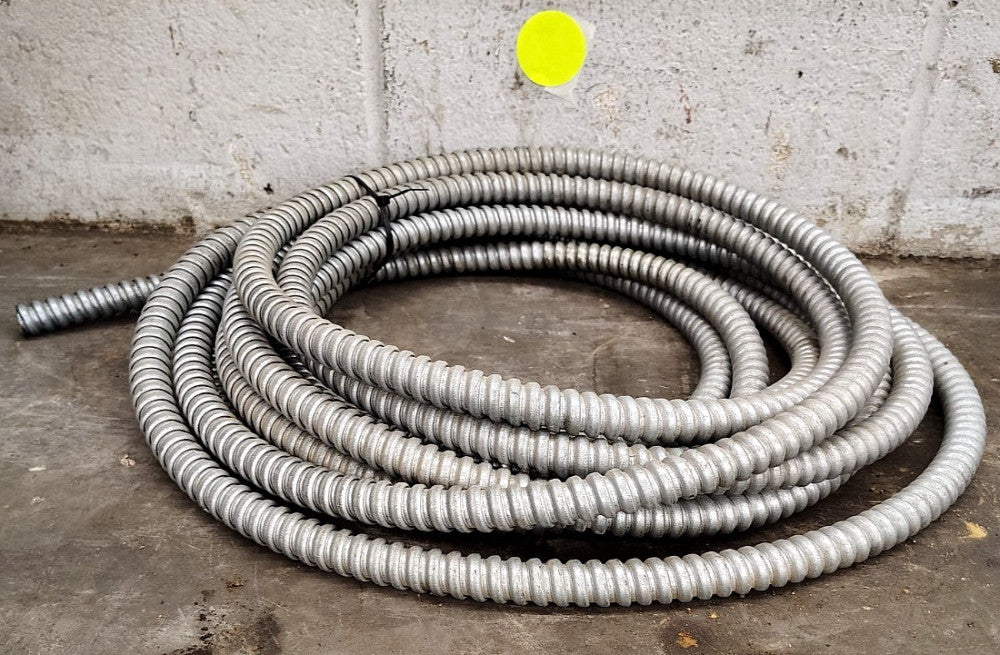 UNBRANDED 37' FLEXIBLE STEEL CONDUIT HOSE 5/8" ID 3/4" OD