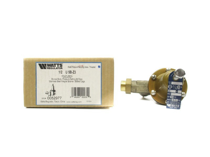 WATTS 1/2-U5B-Z3 0052977 50PSI NSMP