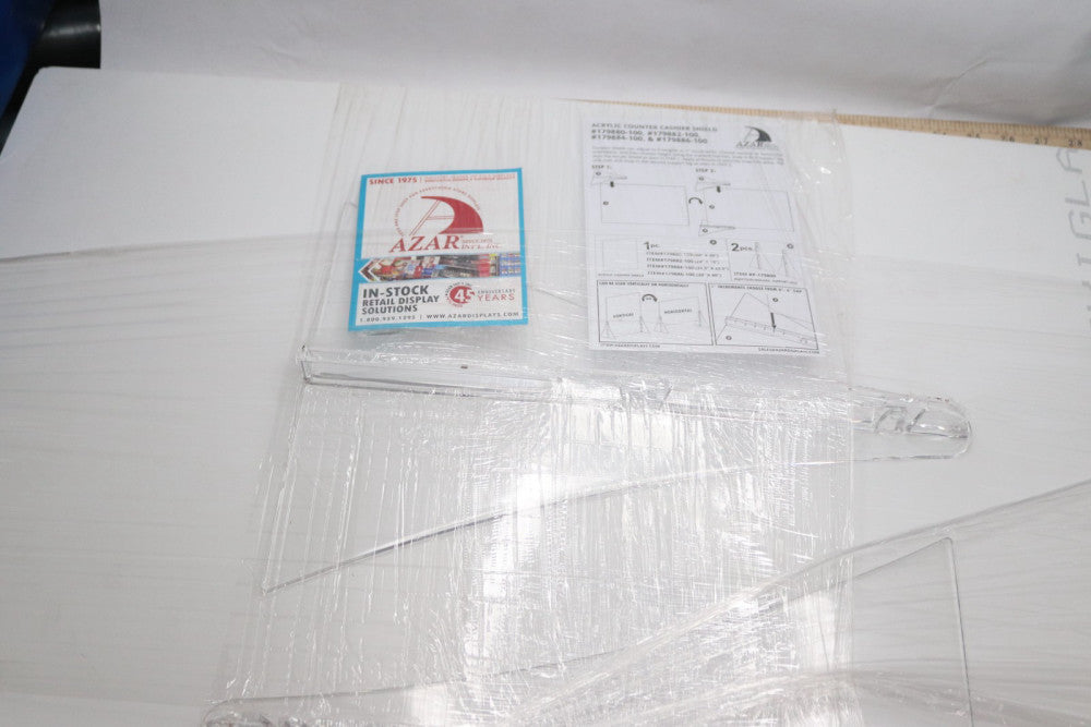 Azar Displays Adjustable Hanging Cashier Shield Clear  23.5" x 31.5" 179904