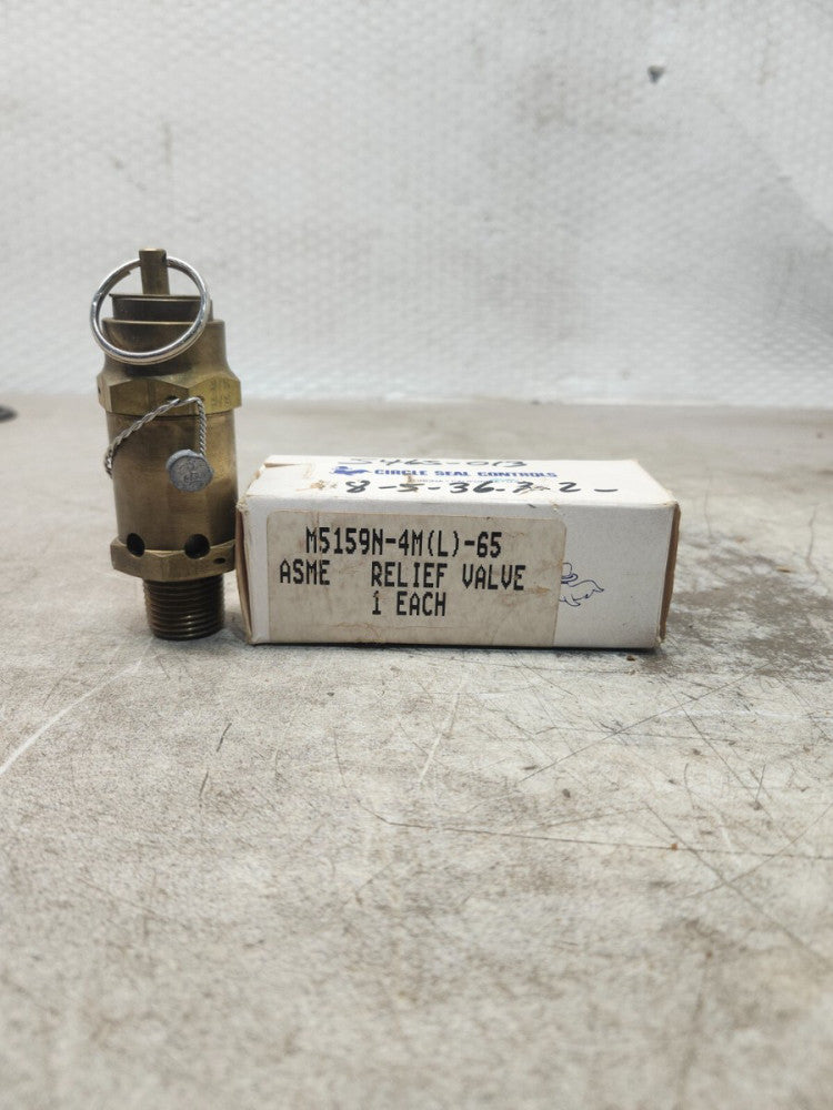 NEW IN BOX CIRCLE SEAL CONTROLS ASME RELIEF VALVE M5159N-4M(L)-65