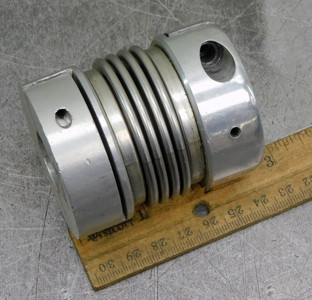 R & W Flexible Bellows Clamp Shaft Coupling .475" x .875"