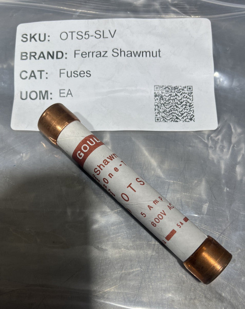 Gould Shawmut OTS5 One-Time Class K-5 Fuse 5 Amps 600 VAC NOS Surplus. Qty 1