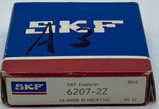 SKF 6207-2Z Deep Groove Ball Bearing, Bore 35mm Width 17mm 