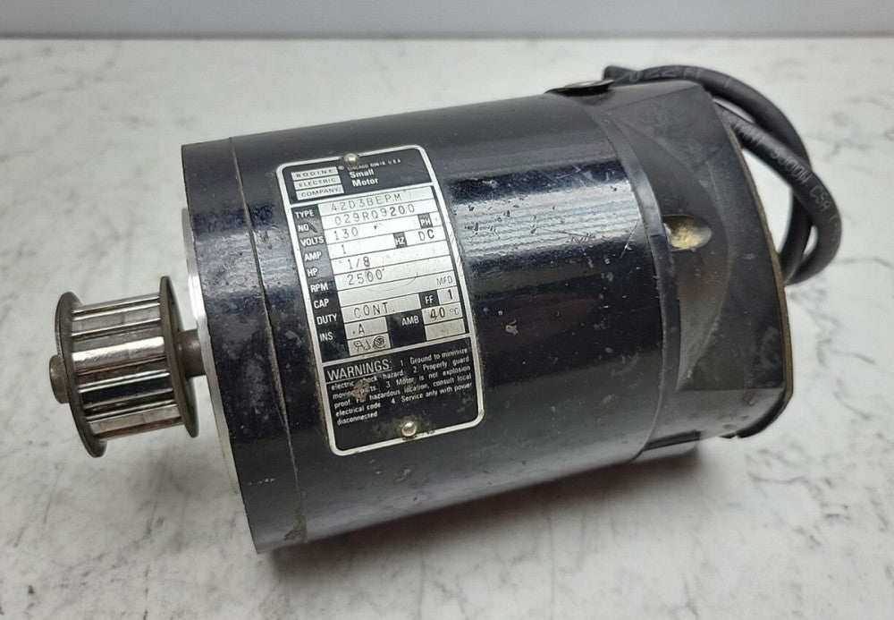 Bodine 42D3BEPM DC Gearmotor 1/8 Hp 130Vdc 2500 Rpm