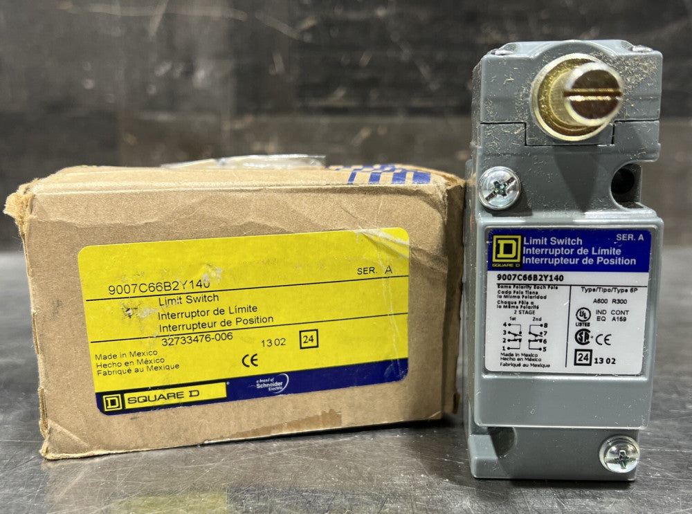 Square D Limit Switch 9007C66B2Y140 Nos Surplus