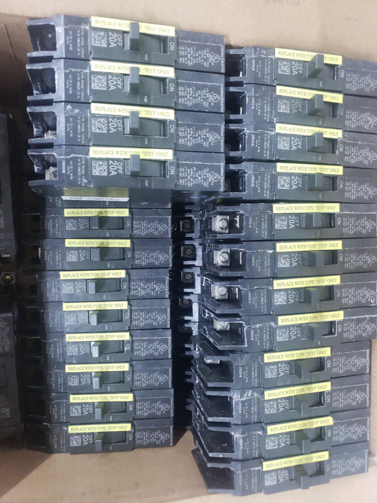 1) New Take Out! GE TEYF120 Circuit breaker 1 Pole 20A High RMS Breaker 65K *N.T