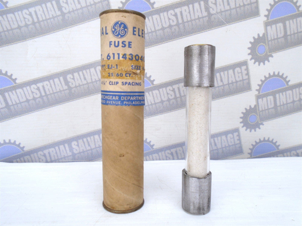 GE GENERAL ELECTRIC - 6114304G5 - EJ-1 Size A, 1E AMP, 2.5KV, (NOS in the BOX)
