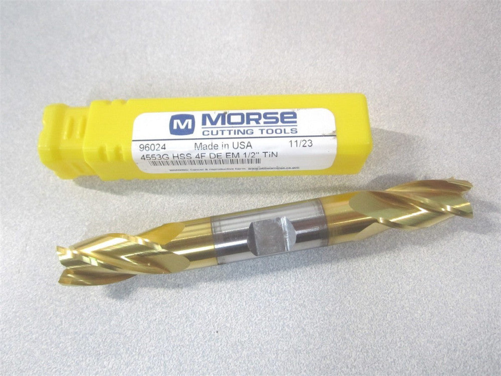Morse (4553G) 1/2″ × 1/2″ × 1″ × 4 1/8″ OAL 4 Flute Double End HSS End Mill