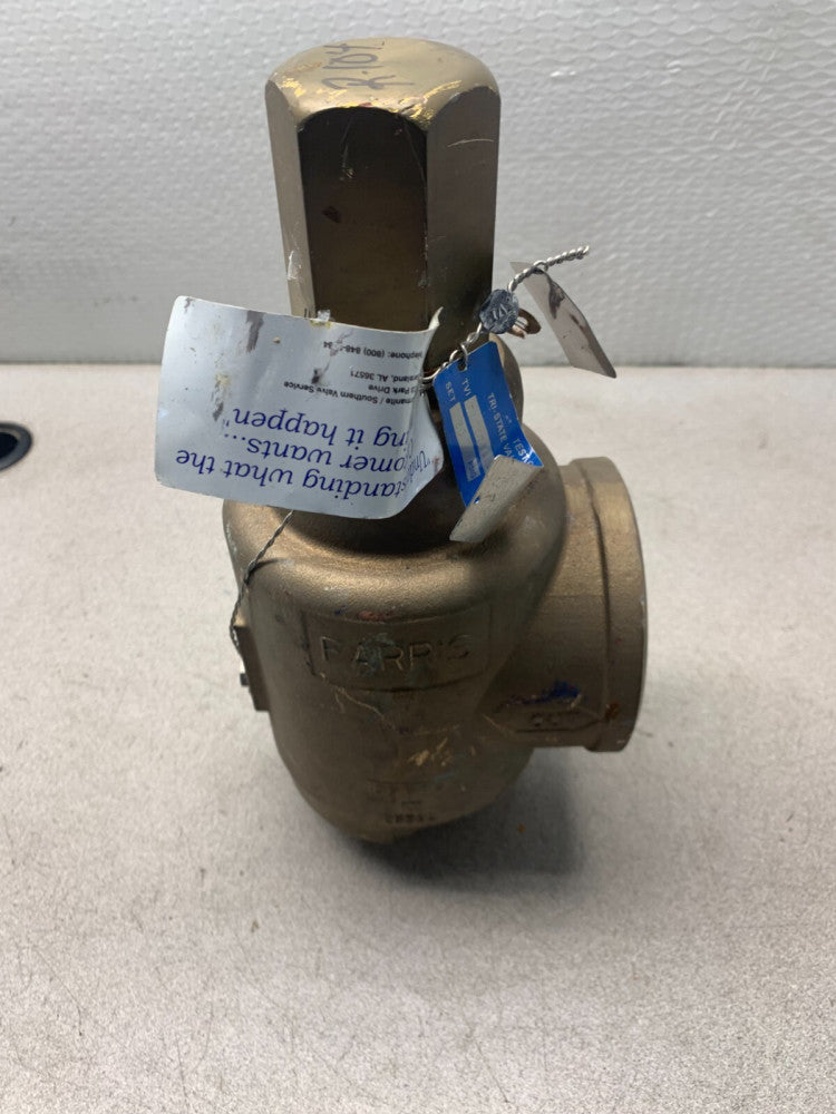 NEW FARRIS 2X.768X3" SAFETY RELIEF VALVE 80 PSIG. SET PRESSURE 285608-M20