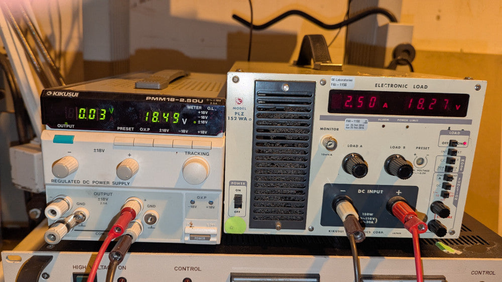 Kikusui PMM18-2.5DU Dual Tracking Power Supply ± 18V 2.5A Load Tested