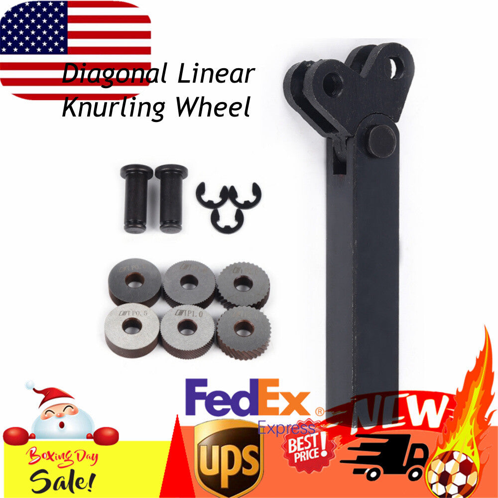 Dual Head Knurling Tool 2 Knurls For Lathe Holder Tools With 6PCS Knurl Wheel
