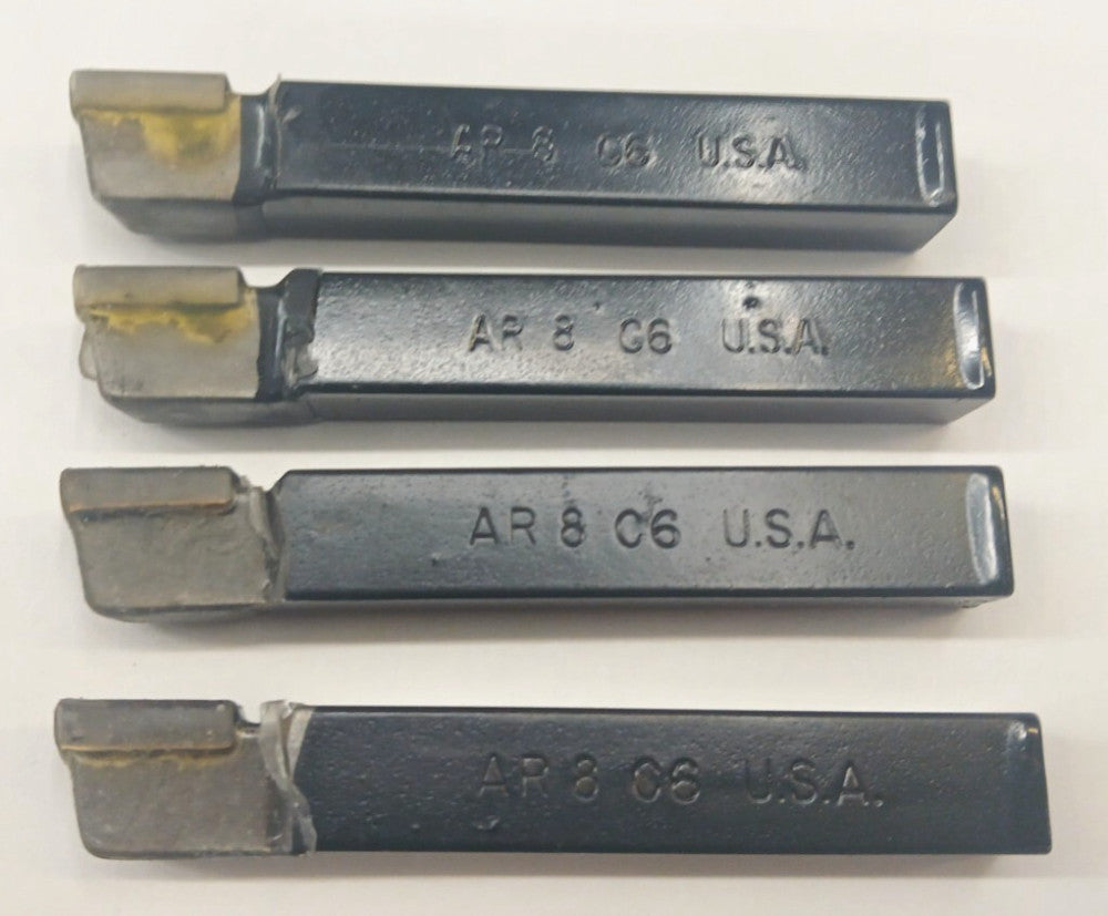 BRAZED TOOL BIT AR 8 GRADE C6 SHANK TIP 1/2 IN. LENGTH 3-1/2 IN.   LOT OF 4
