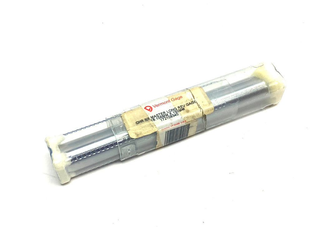 Vermont Gage 172109340 CHR XX Reversible Long Master Gage 18.106mm x 150.00mm