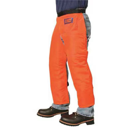 Delta Plus Welje94239 Chainsaw Chaps, Orange, Nylon, 24 In To 50 In Waist Size,
