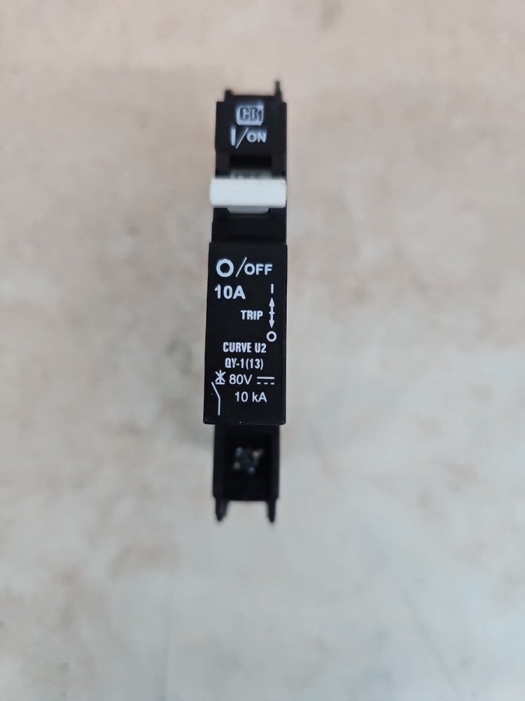 New no Box CBI QY18U210B0 Breaker 10A 80V 1P 10kA Din Rail