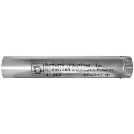 Greenseam Gr60spbgp5ga26 Round Rigid Ducts, 5 In Duct Dia, Galvanized Steel, 26
