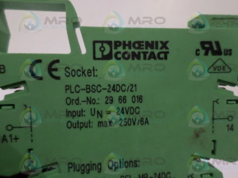 PHOENIX CONTACT PLC-BSC-24DC/21 TERMINAL BLOCK UNMP