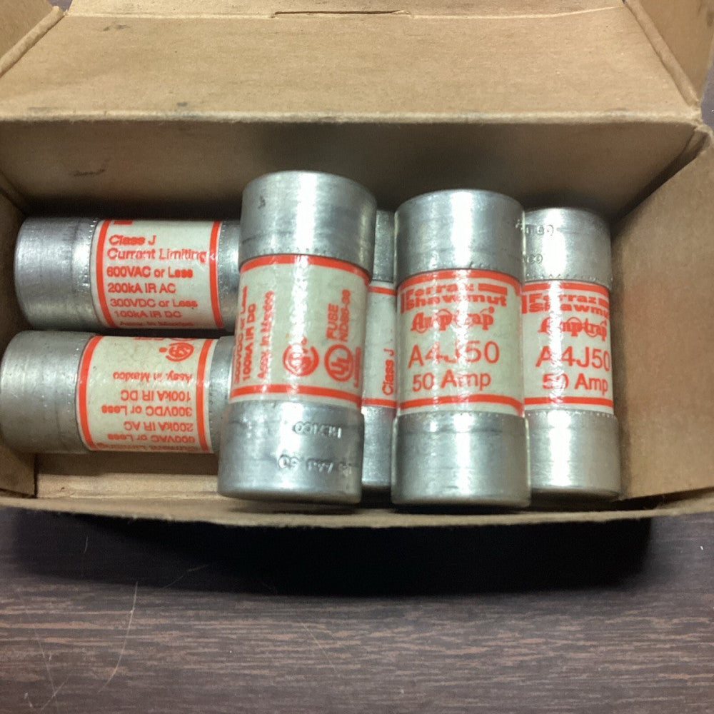Ferraz Shawmut Current Limiting Amptrap 50Amp A4J50 Lot Of 6