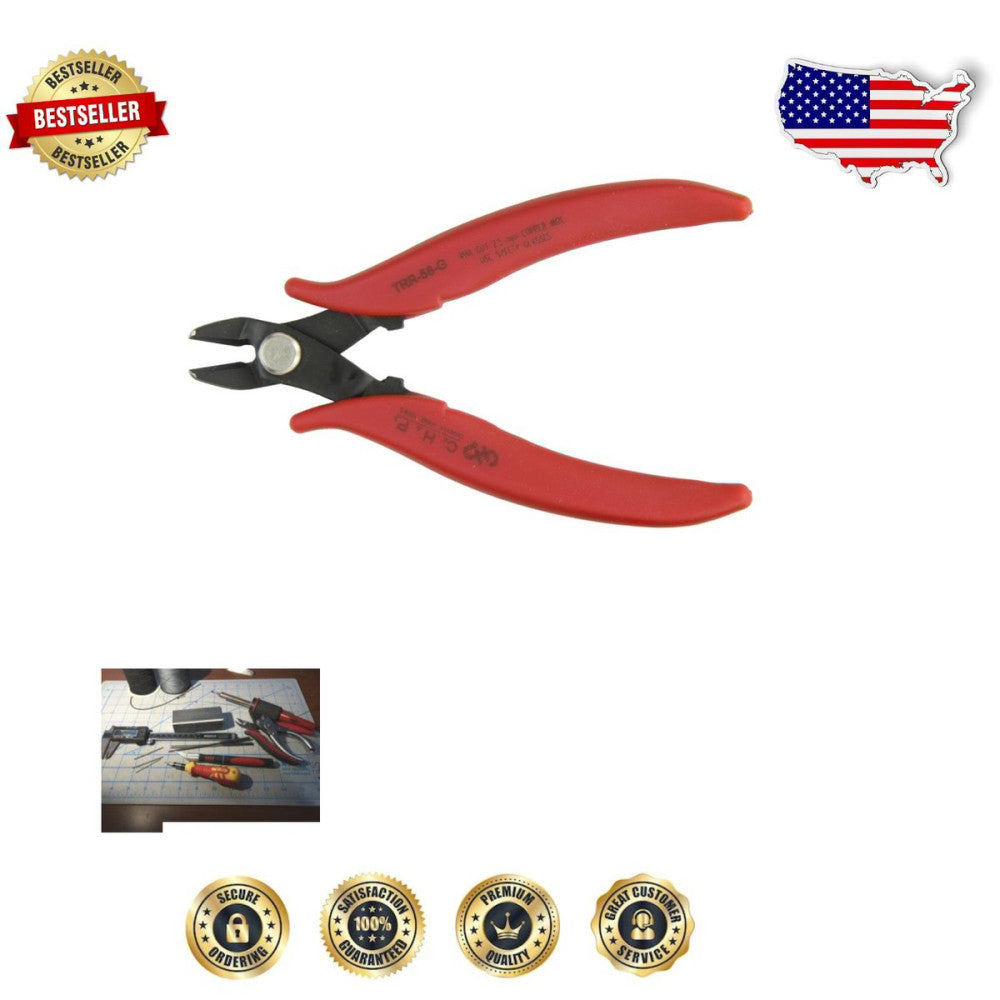 HRC 58 Flush Cut Soft Wire Cutter with 14mm Angled Jaw for Precision Cutting