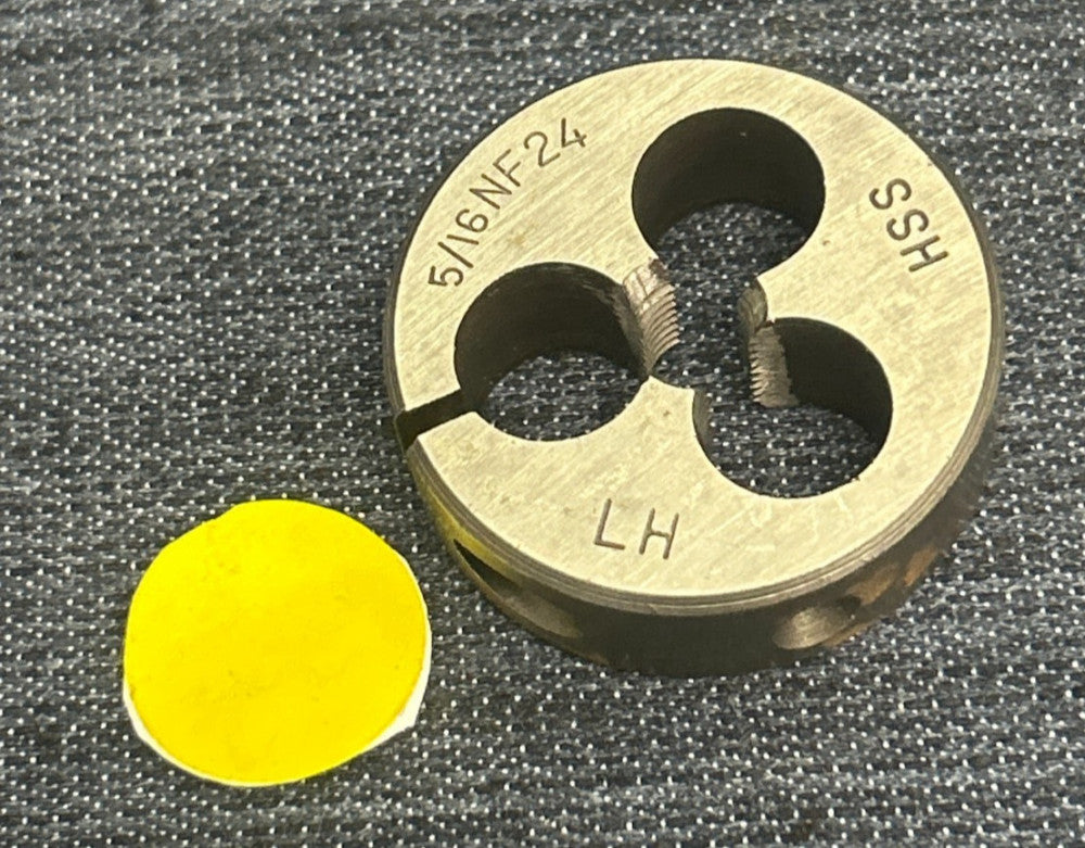 UNBRANDED LH ADJUSTABLE ROUND SPLIT DIE  5/16" - 24  NF