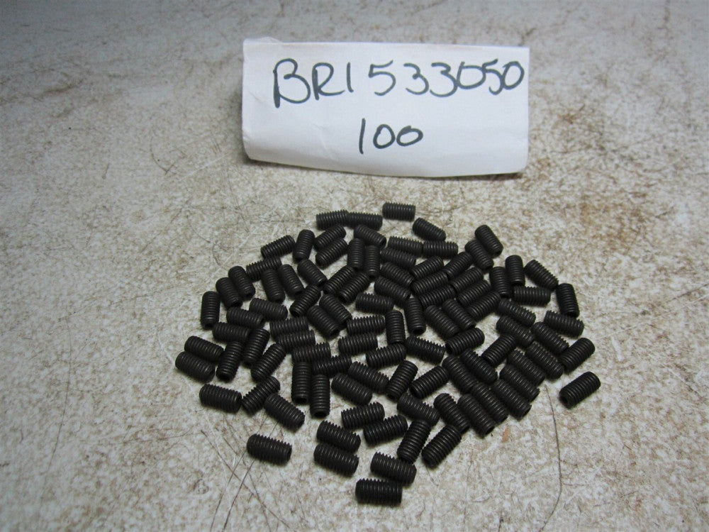 Brighton Best (533050) M5x0.80 Coarse 10mm OAL Cup Point Set Screw - Qty 100