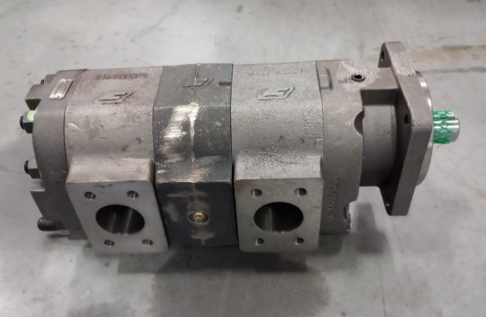 ZI 100020151 Hydraulic Gear Double Pump CW Rotary Gear 2 inch Left x 1.5 R 100G