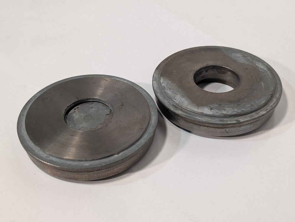 Lot of 2: Machine Part Metal Industrial Pulley Drive Components