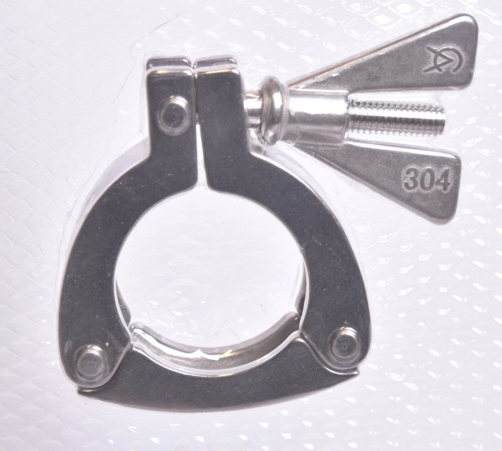 CA 1.5" Three Segment Heavy Duty Sanitary Tri Clamp Stainless Steel 304