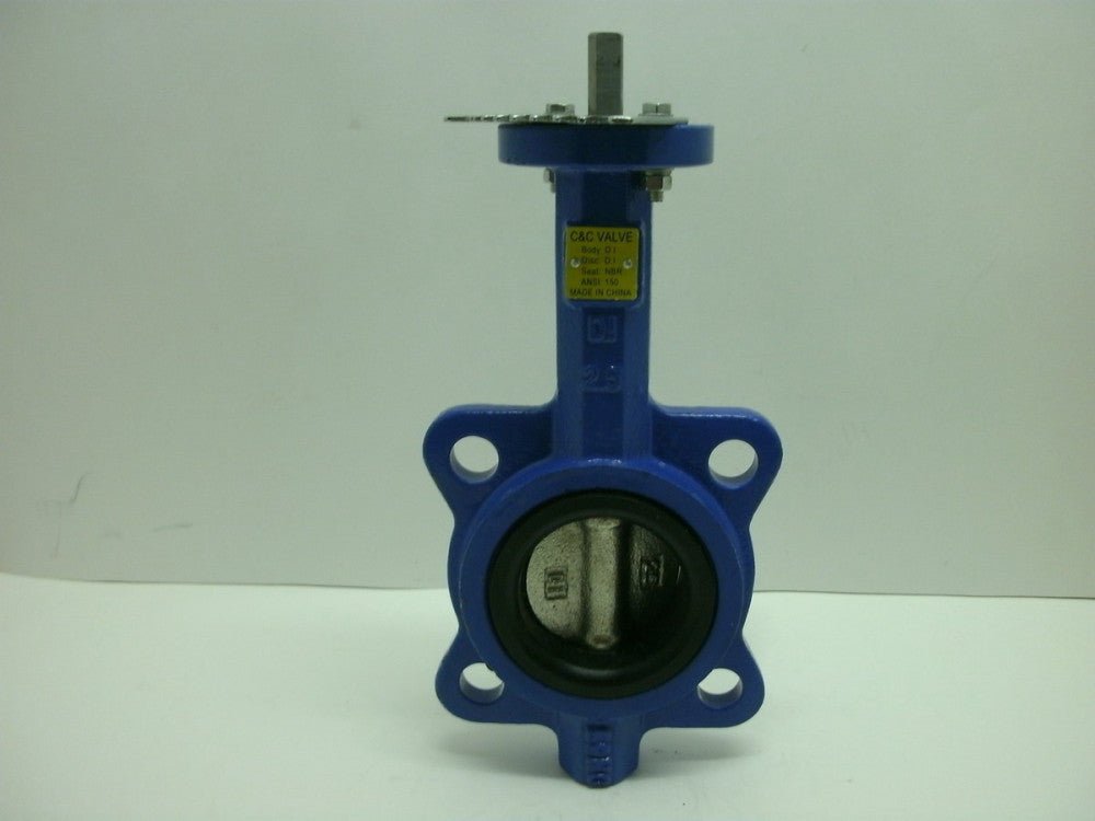 C&C VALVE D1 2.5 WAFER BUTTERFLY VALVE D1 NBR ANSI 150 2.5"  4 BOLT NEW NO BOX