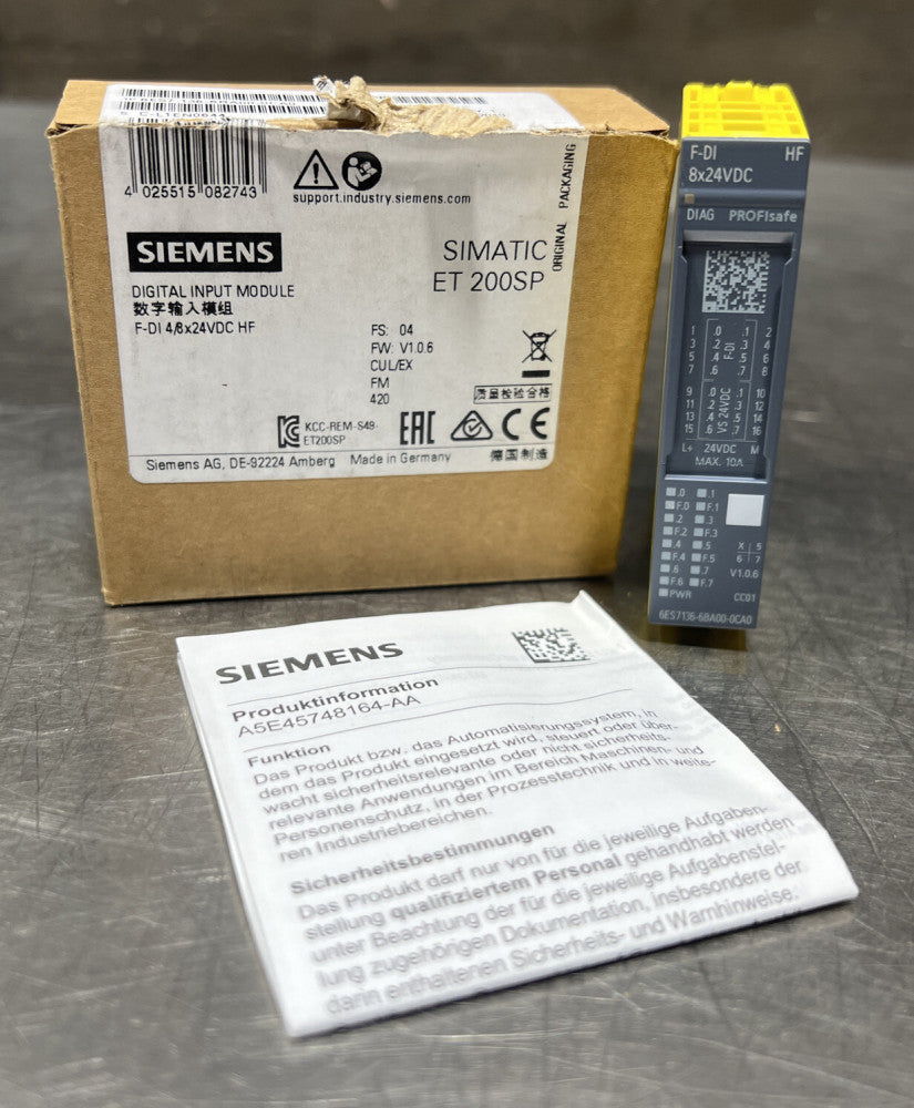 Nos surplus Siemens 6ES7 136-6BA00-0CA0 / 6ES71366BA000CA0