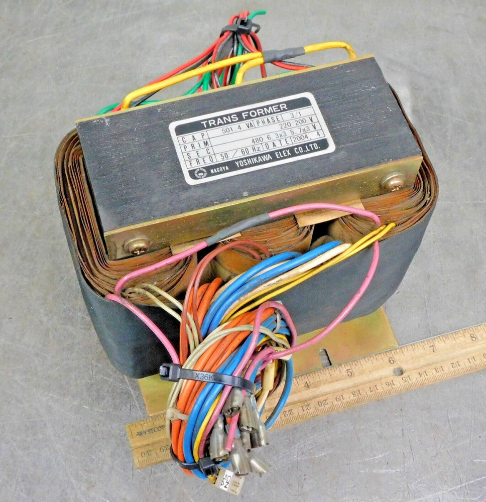 Yoshikawa Transformer 501.4VA 3/1PH 220/200V Pri 480V Sec. (6.3V x 3, 5.7V x 3)
