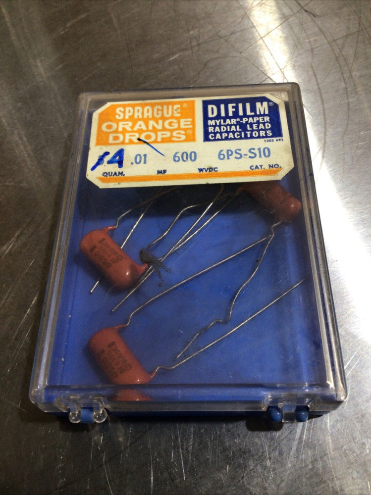 SPRAGUE ORANGE DROP 6PS-S10 600V 4pcs NOS SURPLUS