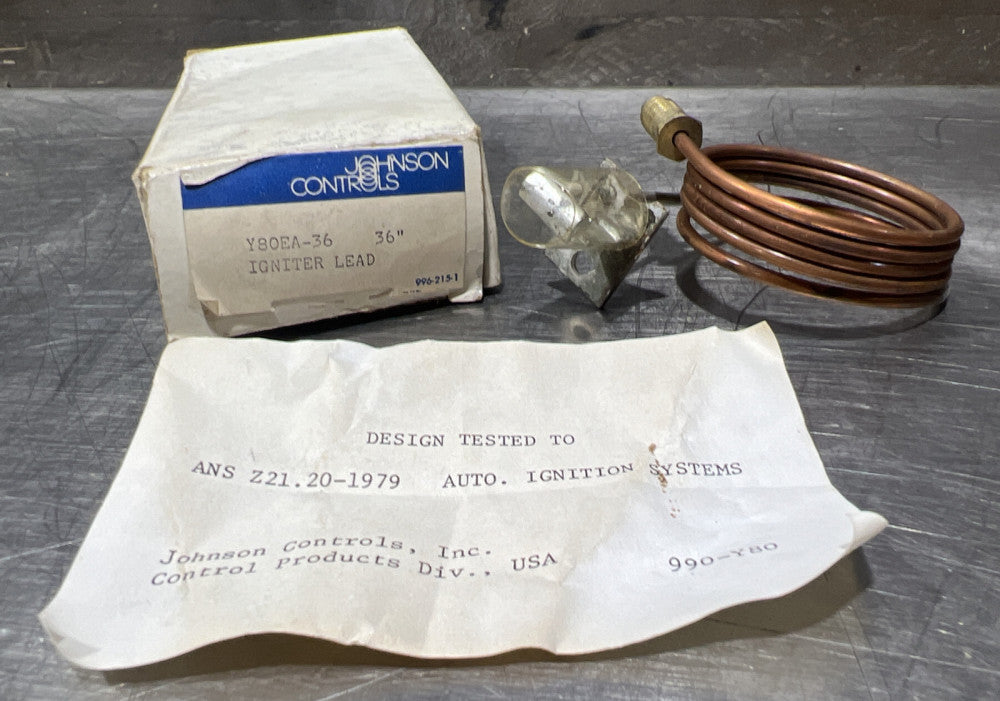 JOHNSON CONTROLS Y80EA-36 PENN IGNITOR LEAD ASSEMBLY 36" 45509 Nos Surplus
