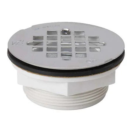 Zoro Select 133-102 Shower Drain,Compression,Pvc,Ss Grid