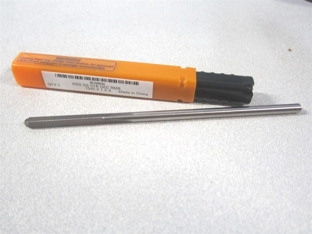 (72015456) 0.1545" x 1" x 4" OAL HSS Straight-Cylindrical Chucking Reamer