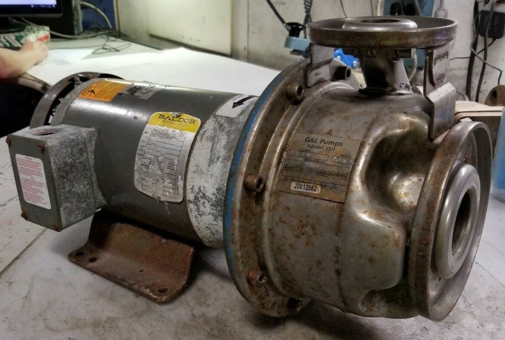 GOULDS 3 HP STAINLESS CENTRIFUGAL PUMP 1" x 2"-6 230/460 VAC 3450 RPM 9SHK2