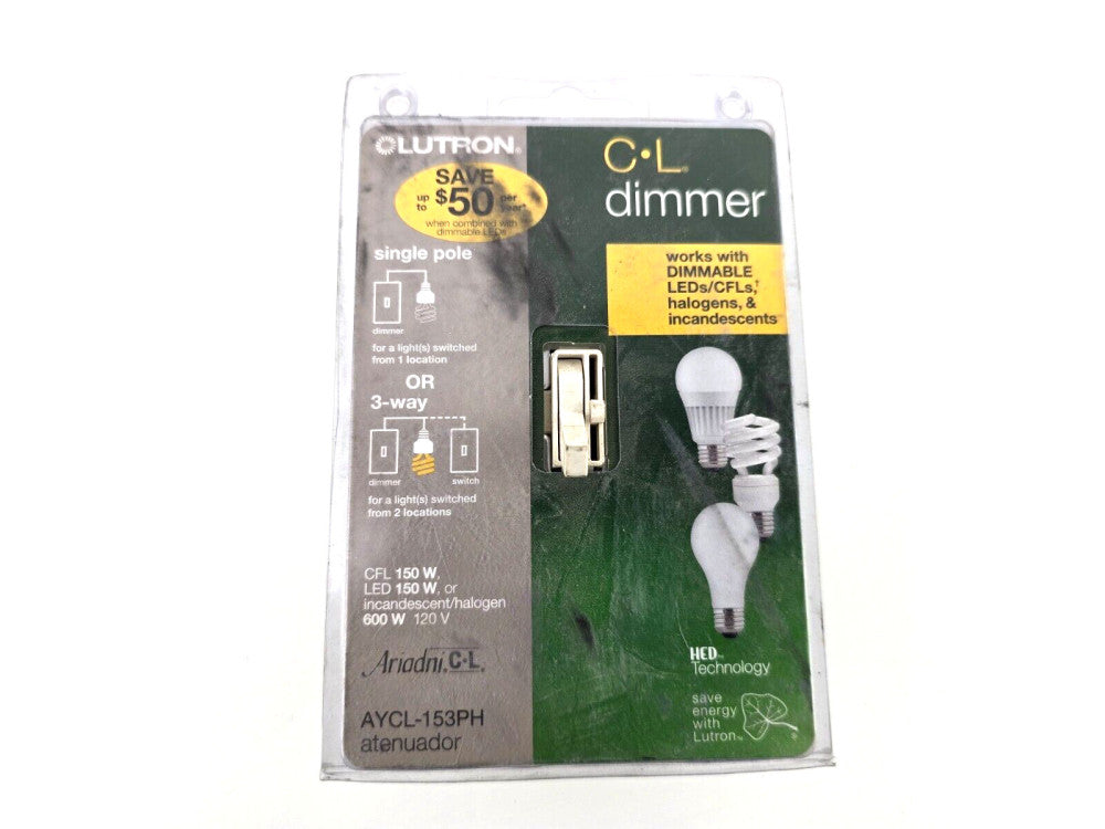 Lutron Ariadni/Toggler LED+ Dimmer 150-Watt Single-Pole/3-Way AYCL-153PH-LA