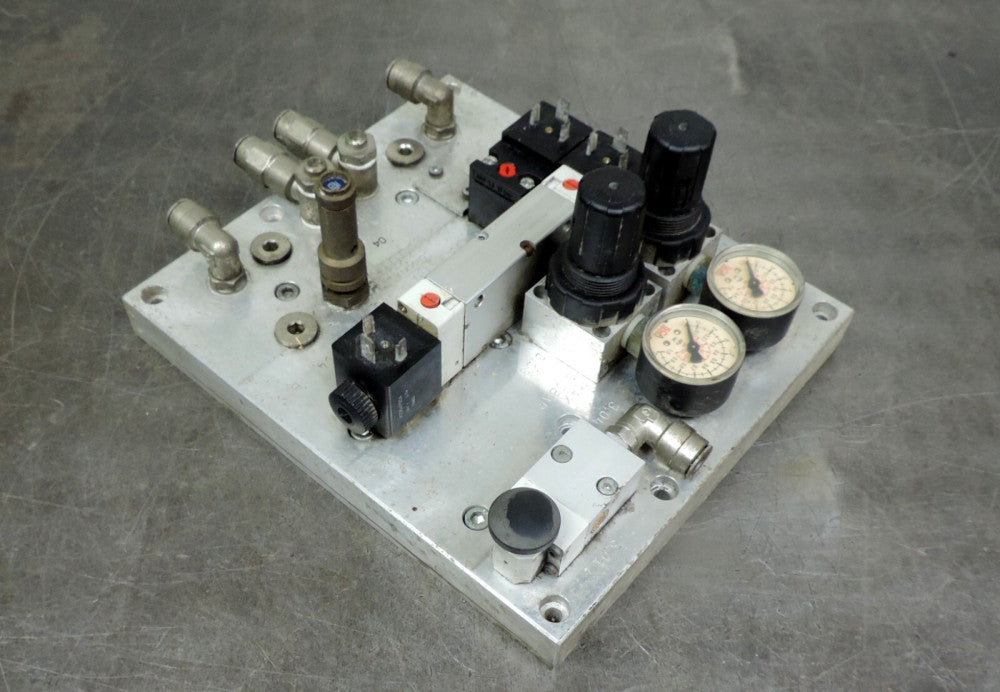 SCA Schuster 7120.0001 Control Block w/ PD48638-0033 Solenoid Valve Manifold