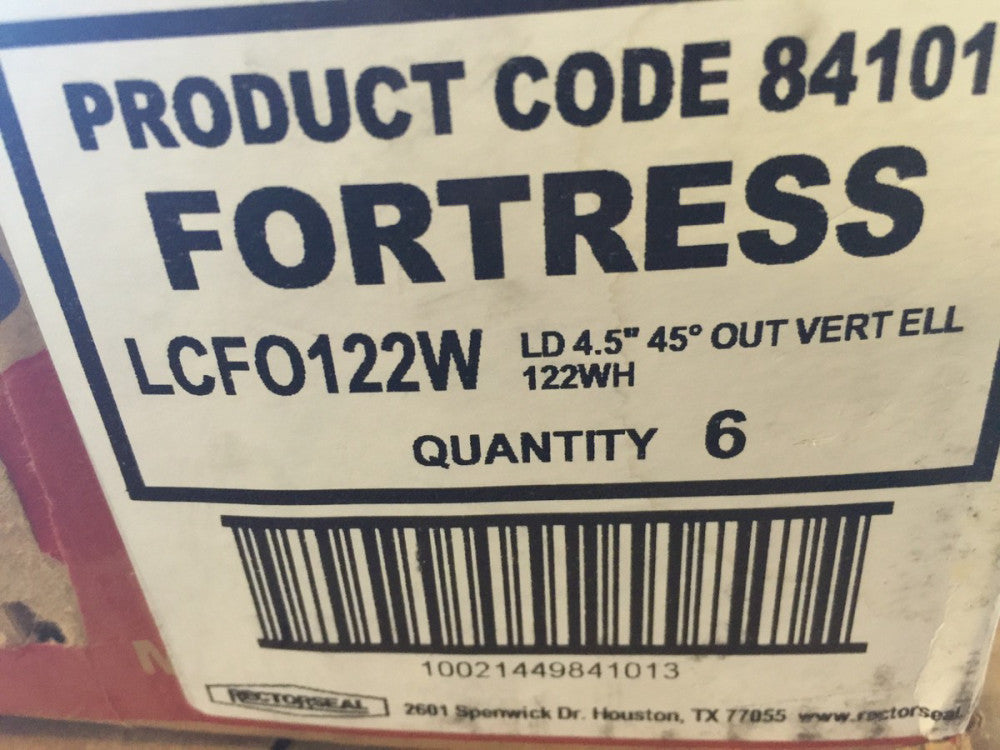 4.5" 45° Outside Vertical Elbow - LCFO122W (White) QTY 6